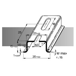 Paigadlusrelss TS35/CF6 35x15x2m